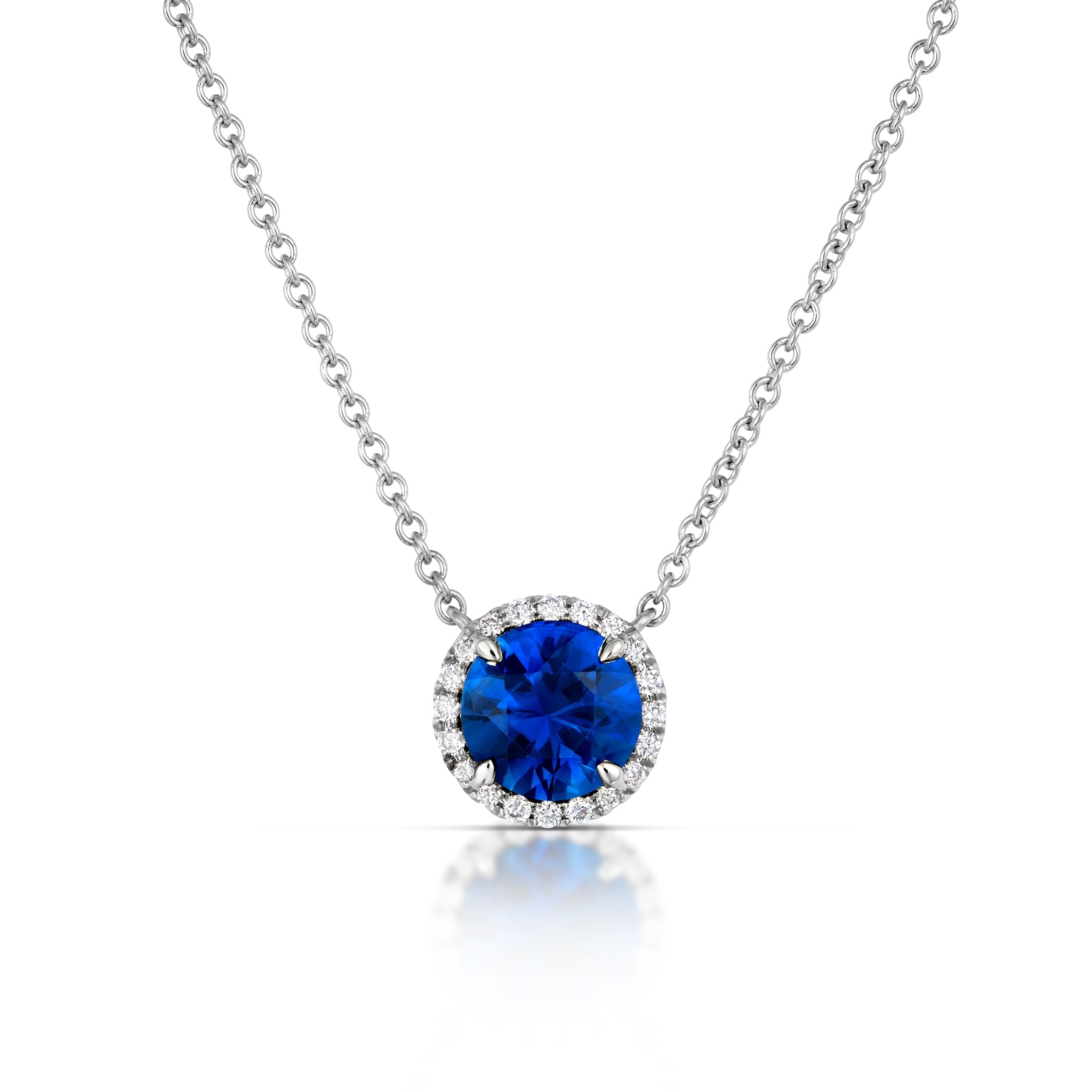 Blue sapphire diamond necklace sets | Bridal diamond jewellery, Diamond  pendants designs, Royal jewelry